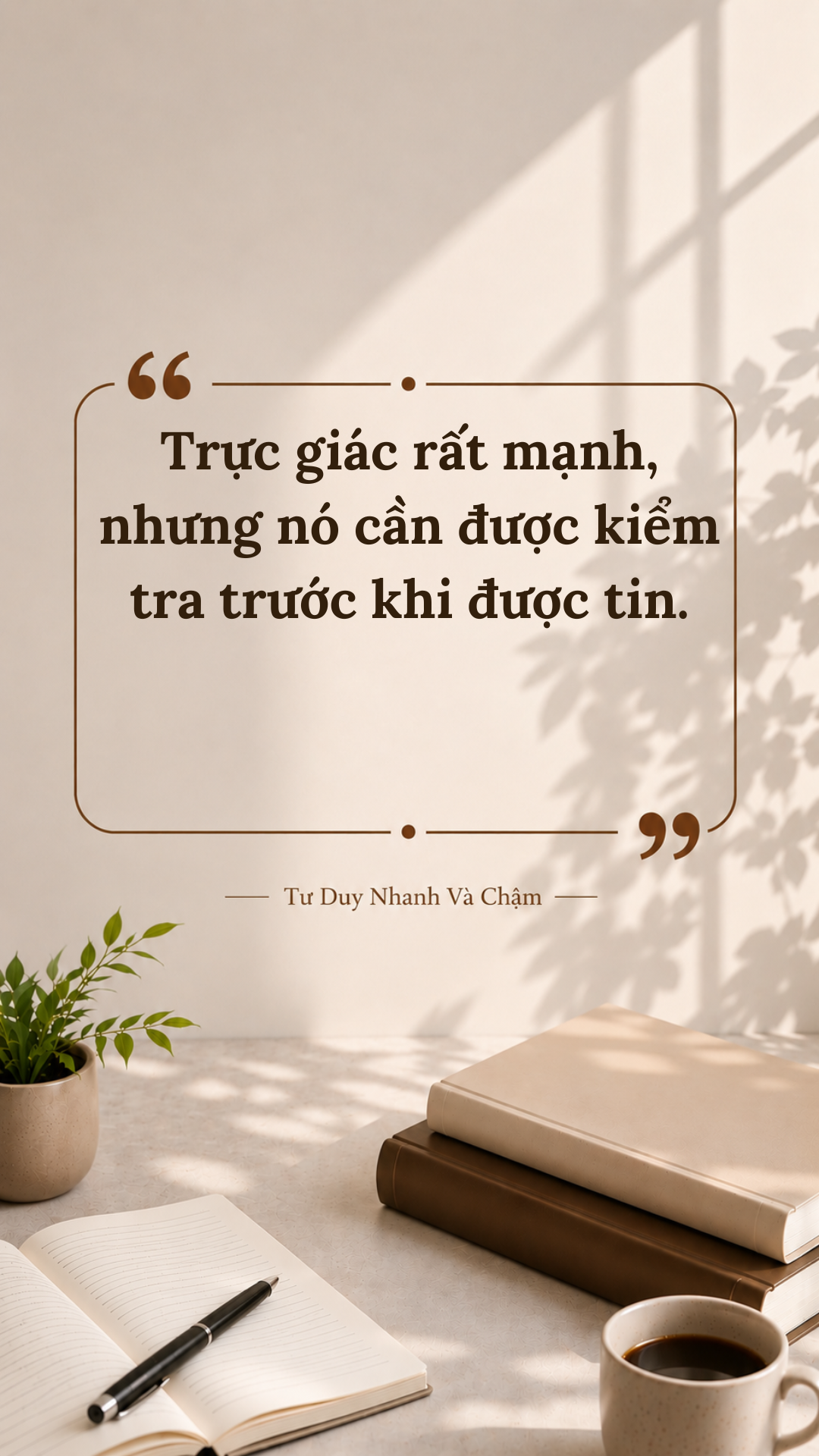 Trực giác rất mạnh.  
Nhưng nếu không được kiểm tra,  
nó cũng có thể dẫn ta đến những quyết định sai lầm.